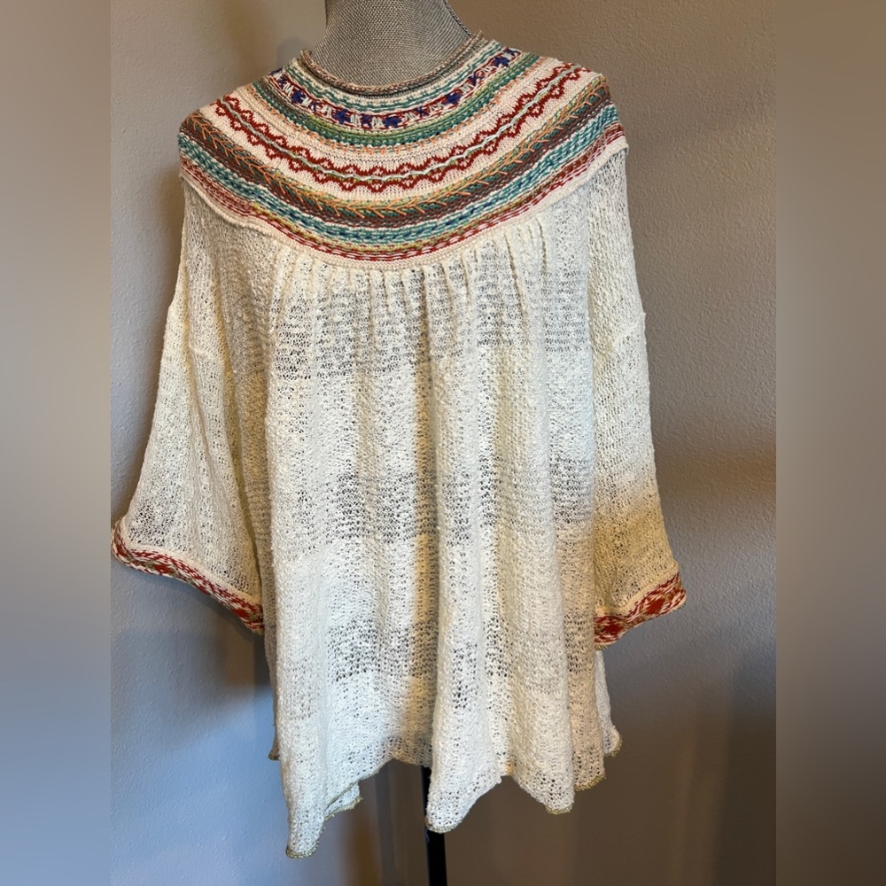 FREE PEOPLE Embroidered Off Shoulder Tunic